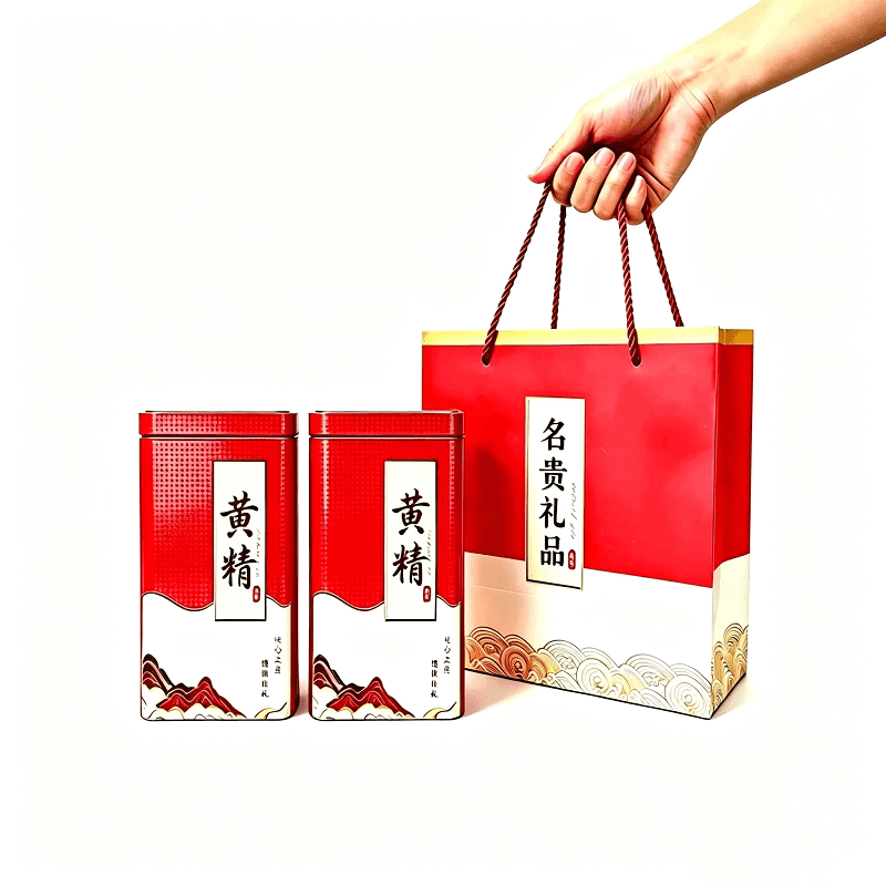 九蒸九晒黄精整根 无硫黄精 礼盒装送礼深山滋补即食泡水煲汤1