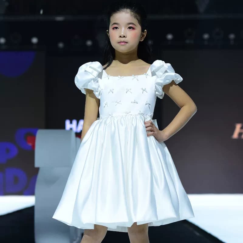 Hanakimi英国高端定制女童高级礼服儿童钢琴演出服公主小童婚纱裙