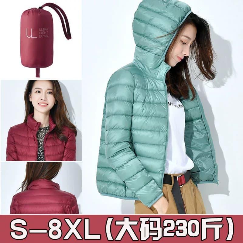 欧洲羽绒服女士2026新款短款轻薄加厚保暖修身韩版白鸭绒时尚外套