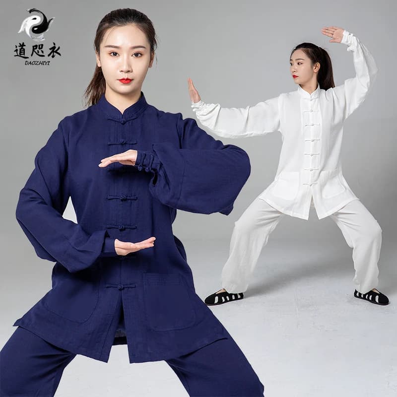 太极服男女款2026新款亚麻夏季道士服武术服装表演服夏太极拳练功