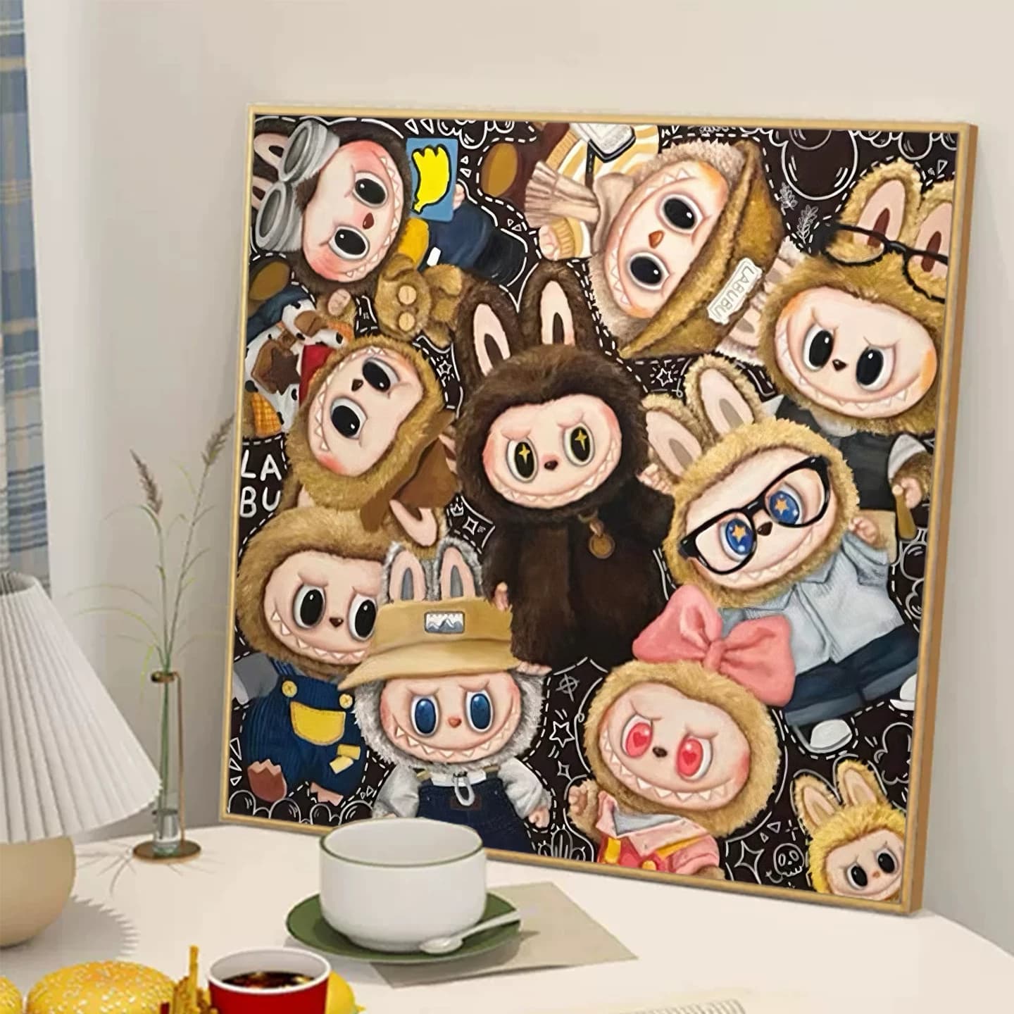 diy拉布布钻石贴画新款儿童手工点粘钻画卡通动漫印花满绣十字绣