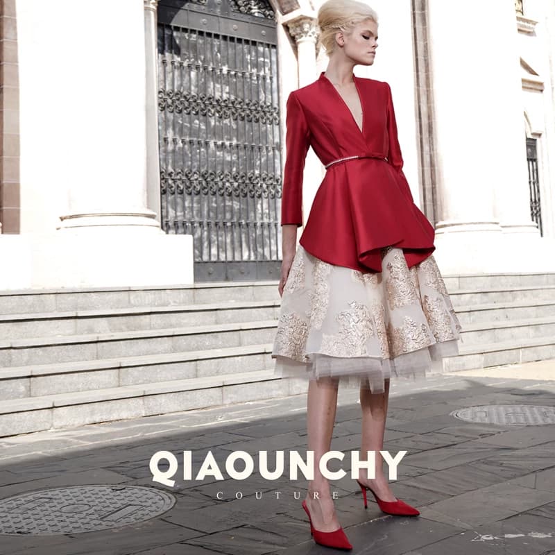 欧洲金属丝提花 QIAOUNCHY俏云曦｜法式优雅层次感大圆摆伞裙a裙
