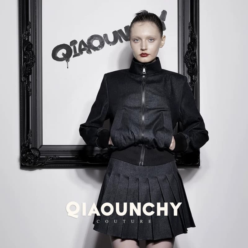 女赛车手 QIAOUNCHY俏云曦 | 野性大长腿蓝色洗水牛仔棉百褶裙女