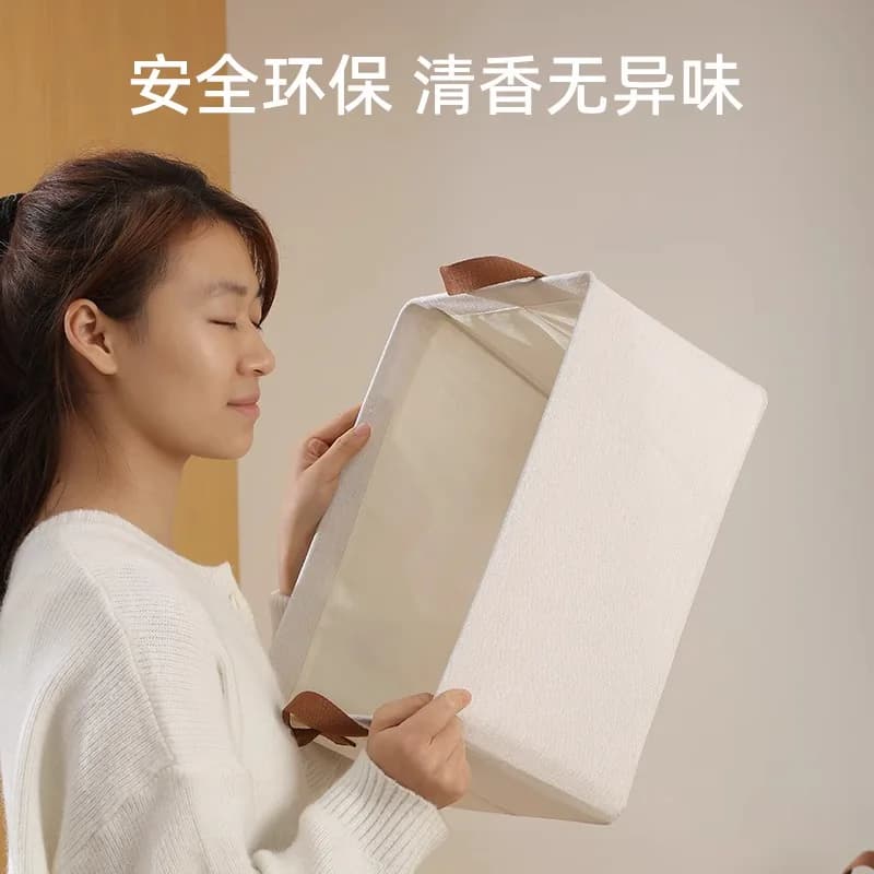 衣柜衣服收纳箱家用衣物裤子棉麻折叠整理盒抽屉式储物筐【秒杀5