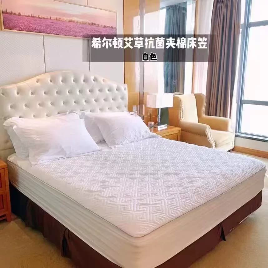 艾草床笠夹棉加厚席梦思床垫保护罩防滑固定防尘床套单床笠