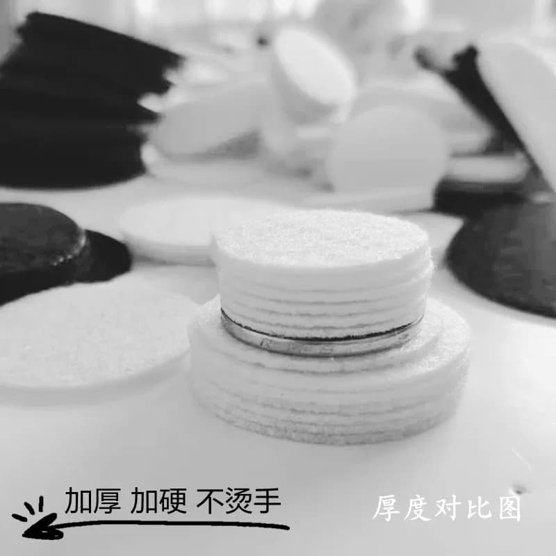 加厚款不织布圆片头花发圈手工发饰垫片diy发夹材料包吧唧托配件