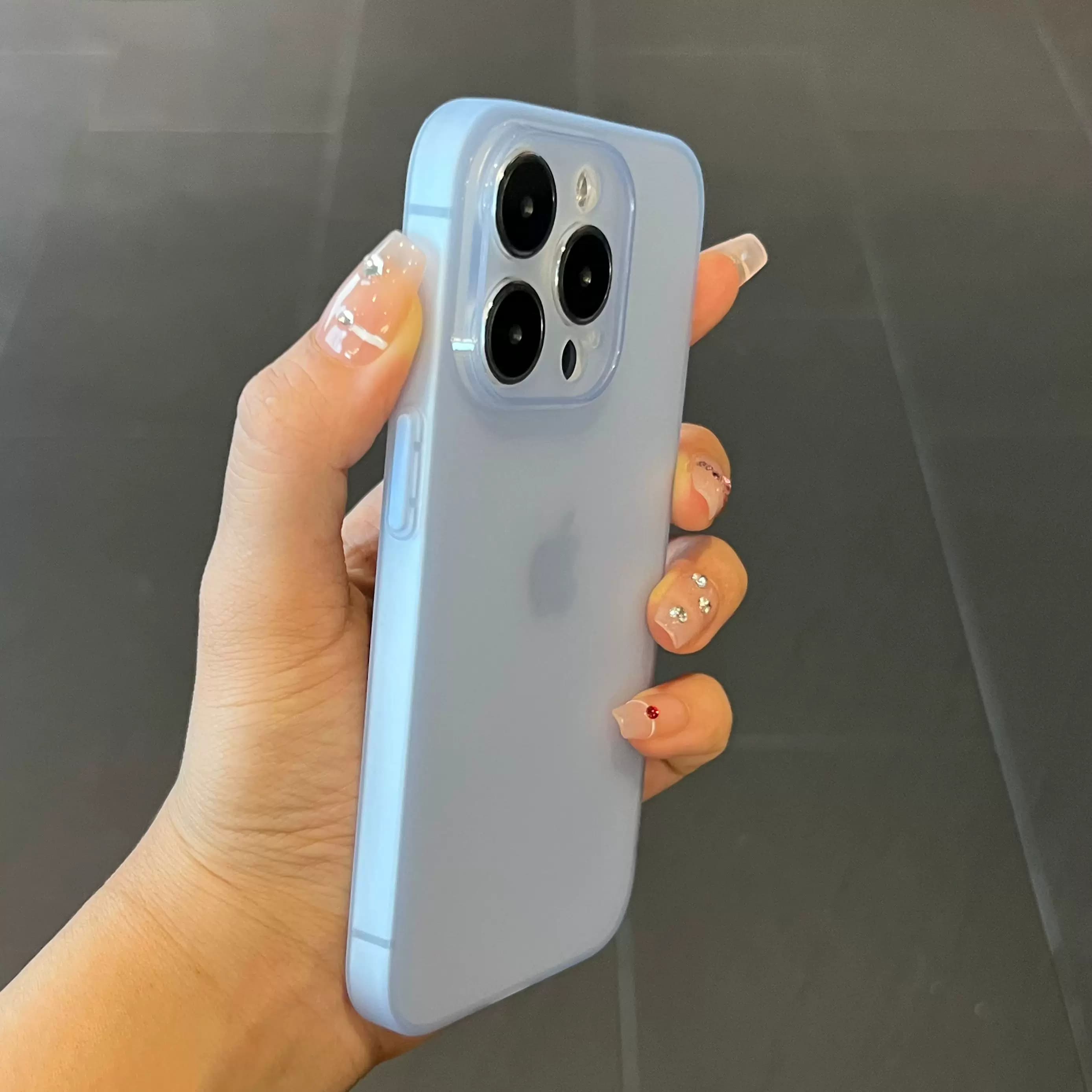 【不发黄】超薄磨砂软壳适用iphone15手机壳苹果14pro轻薄简约17pro保护壳13全包按键12防摔16plus男女XR新款