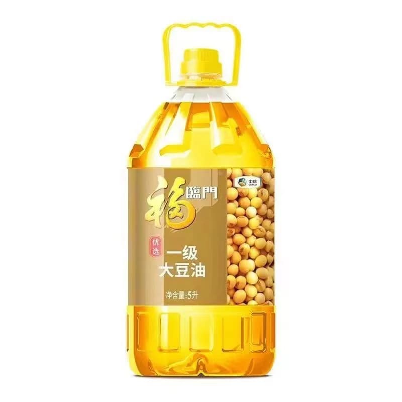食用油福临门优选一级大豆油5L/瓶炒菜家用中粮出品烹饪转基因