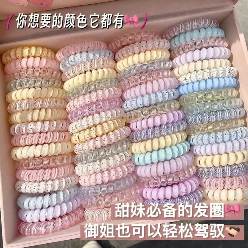 【4根】多彩高弹力电话线随机颜色发圈