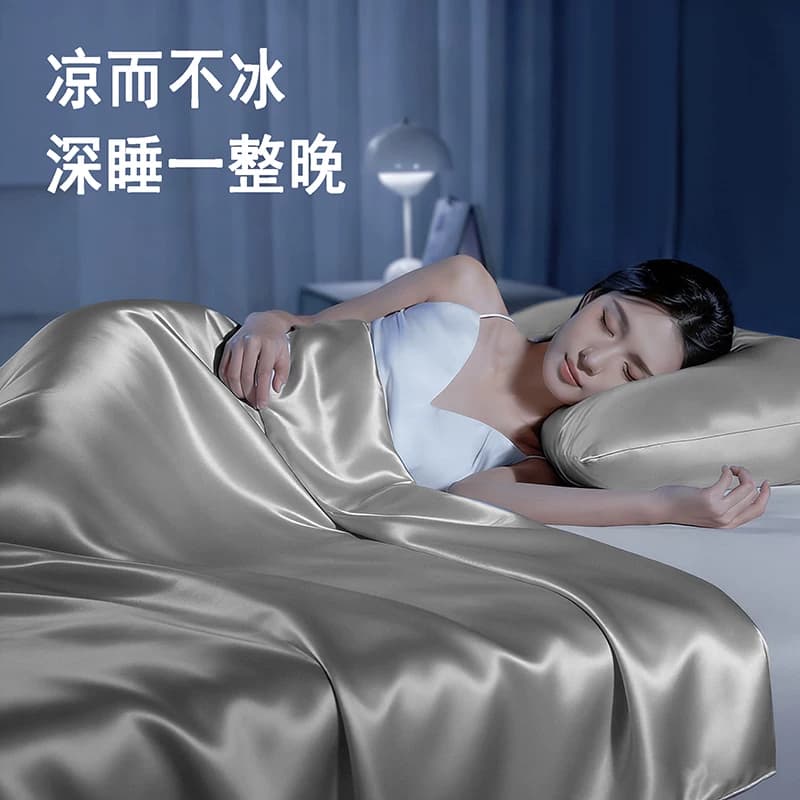 2026新款水洗冰丝夏被四件套星球水洗真丝夏凉被含抗菌棉空调被