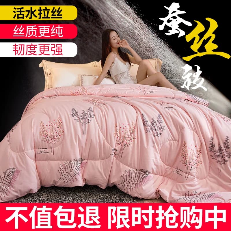正品蚕丝被桑蚕丝全棉加厚保暖冬被四季被子宿舍单双人春秋被芯8