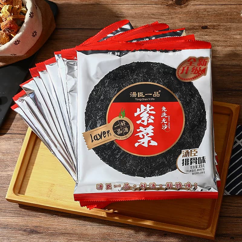 汤臣一品头水紫菜干货福建特产无沙排骨味紫菜蛋汤