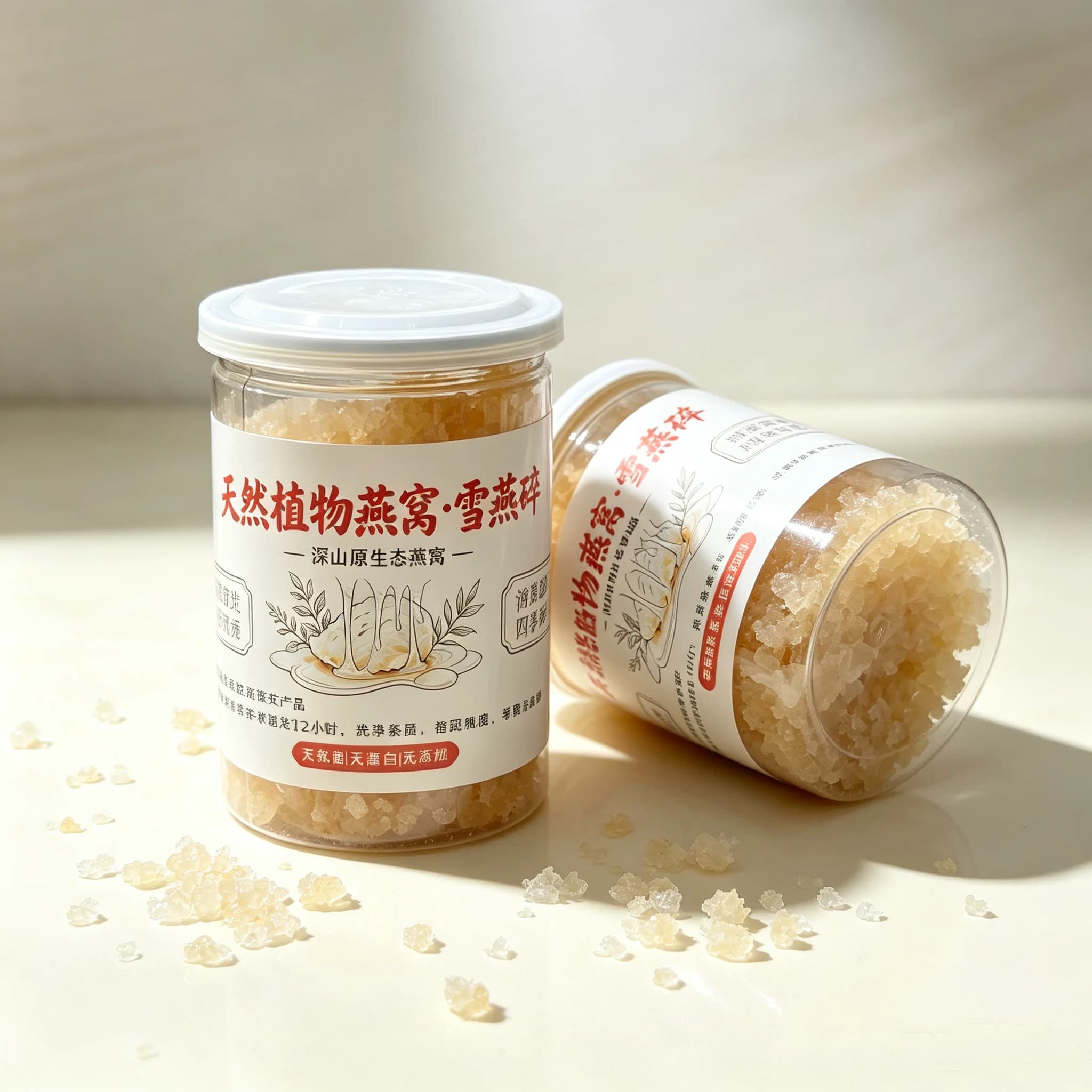 天然植物燕窝雪燕碎罐装深山原生态无添加日常滋补营养纯天然