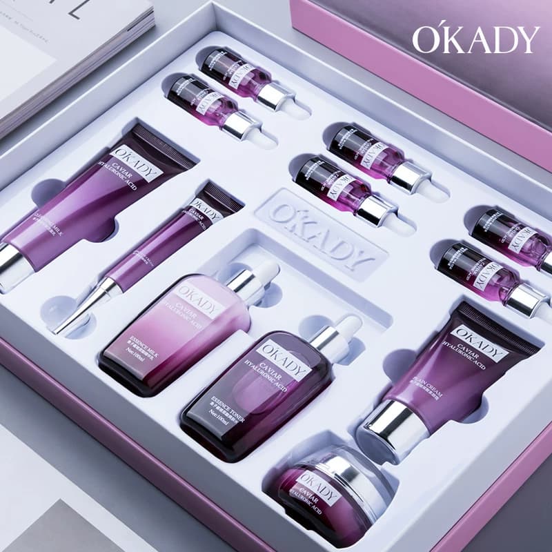OKADY 紫苏玻尿酸莹润套盒保湿补水面部护理化妆品正品店正品男女