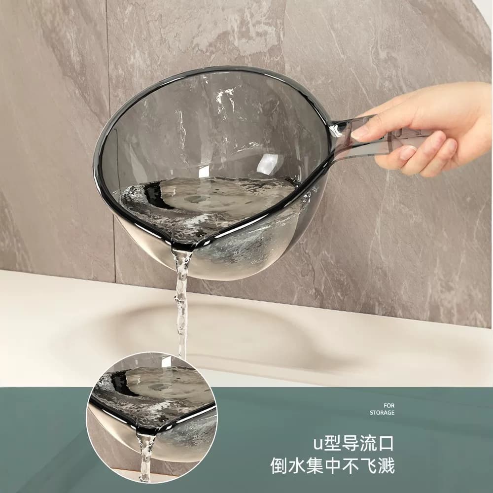 日式精工家用厨房摔不破水勺加深加厚长柄透明舀水打水仗漂流水瓢