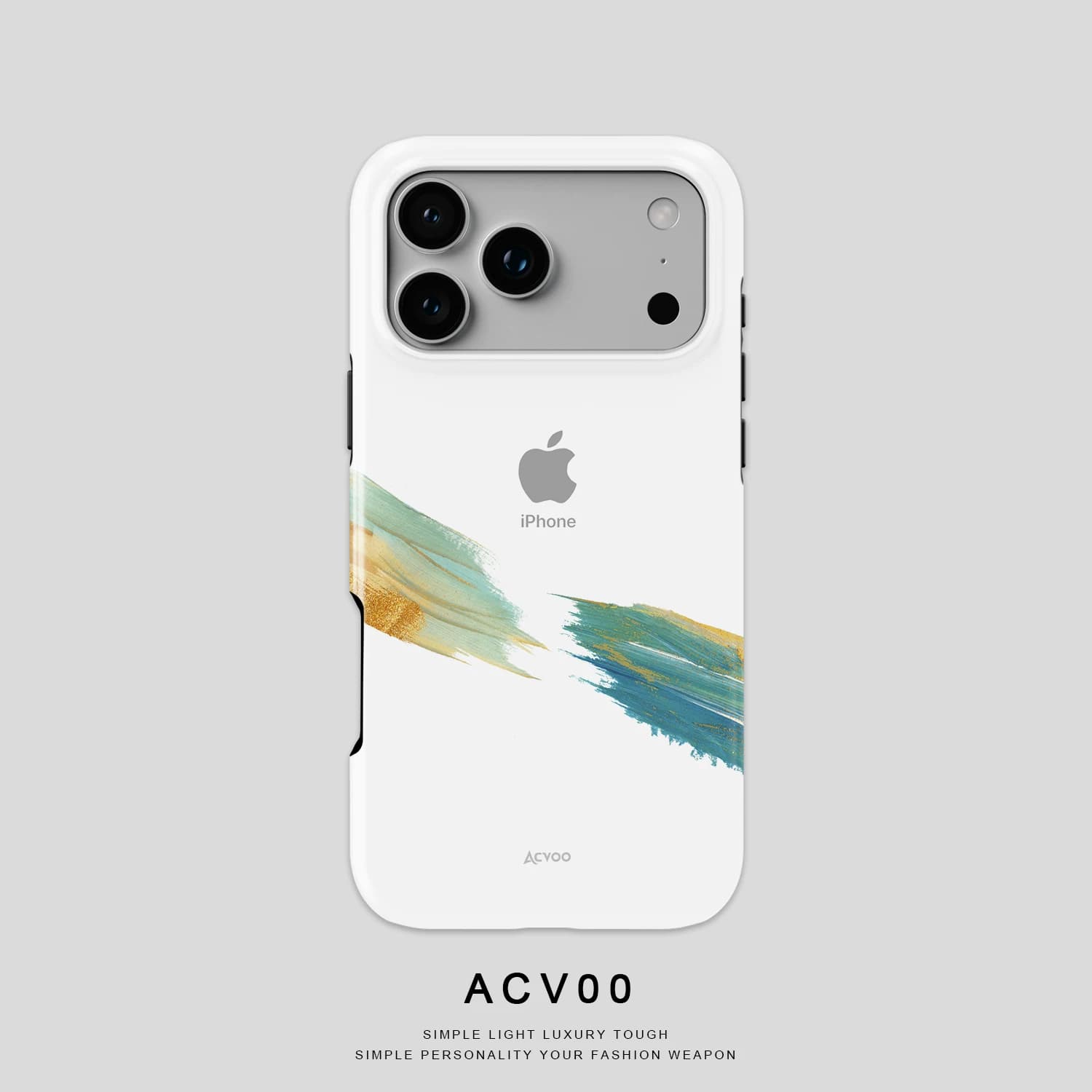 Acvoo油画油漆蓝色红色iPhone17适用于16苹果15不掉漆14可水洗13环保12双层全包air防摔手机壳