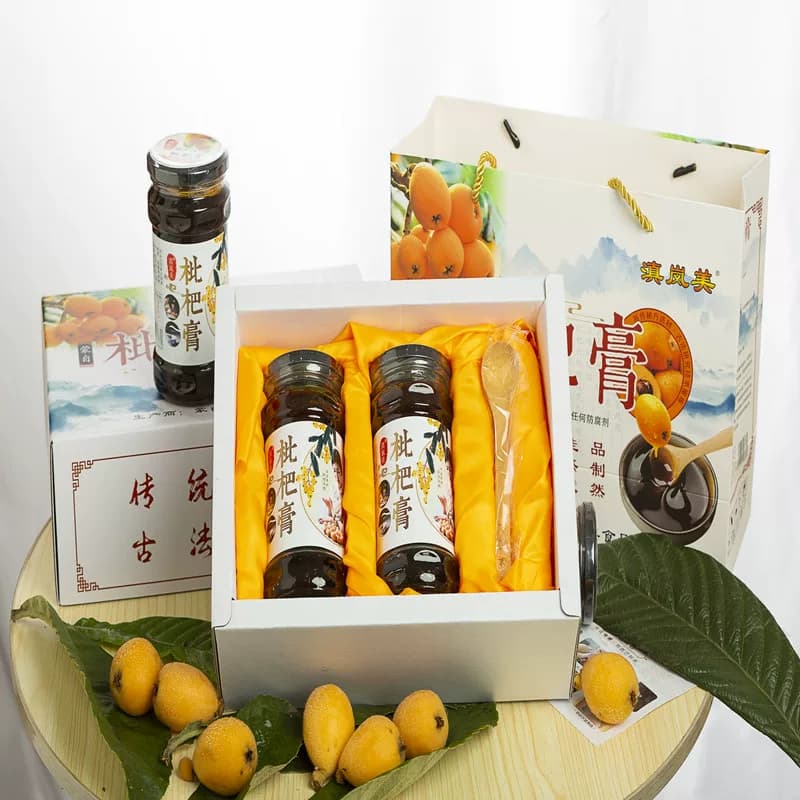 云南蒙自滇岚美枇杷膏厂2大瓶一盒配送勺