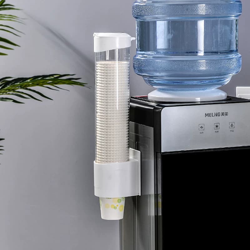 一次性杯子架自动取杯器商用饮水机放纸杯水杯收纳盒神器的置物架