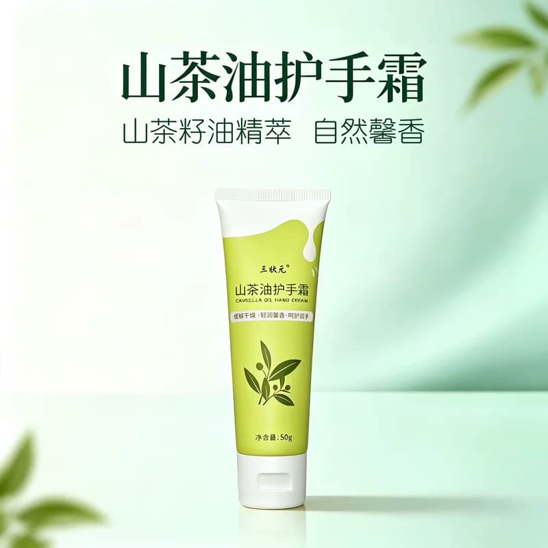 三状元山茶油护手霜天然植萃自然清香保湿补水呵护手部肌肤50g