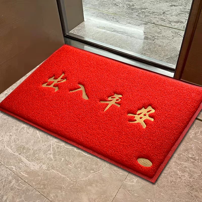 大门口家用地垫入户进门丝圈脚垫出入平安门垫欢迎光临防滑垫地毯