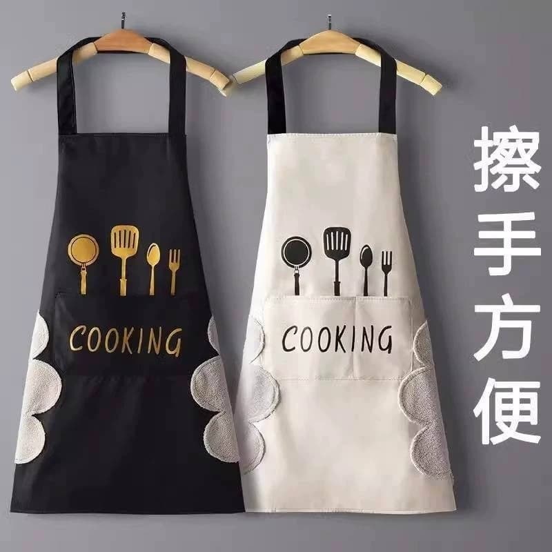 全网爆款防水围裙厨房家用防油成人男女情侣款做饭上班工作服轻薄