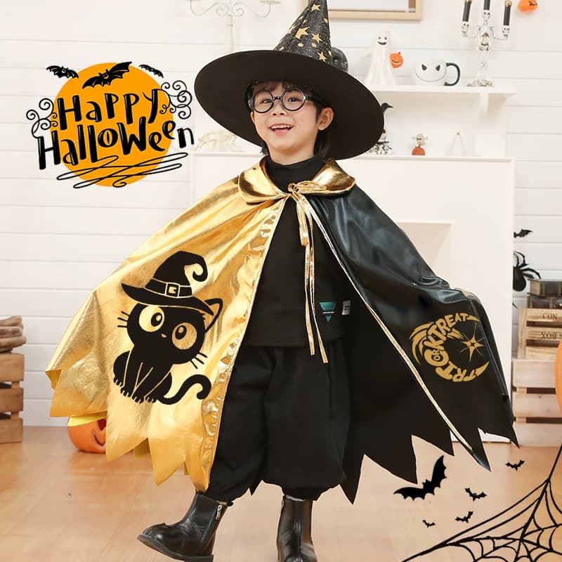 2026万圣节儿童服装男童斗篷披风女童衣服装扮幼儿园cosplay服饰