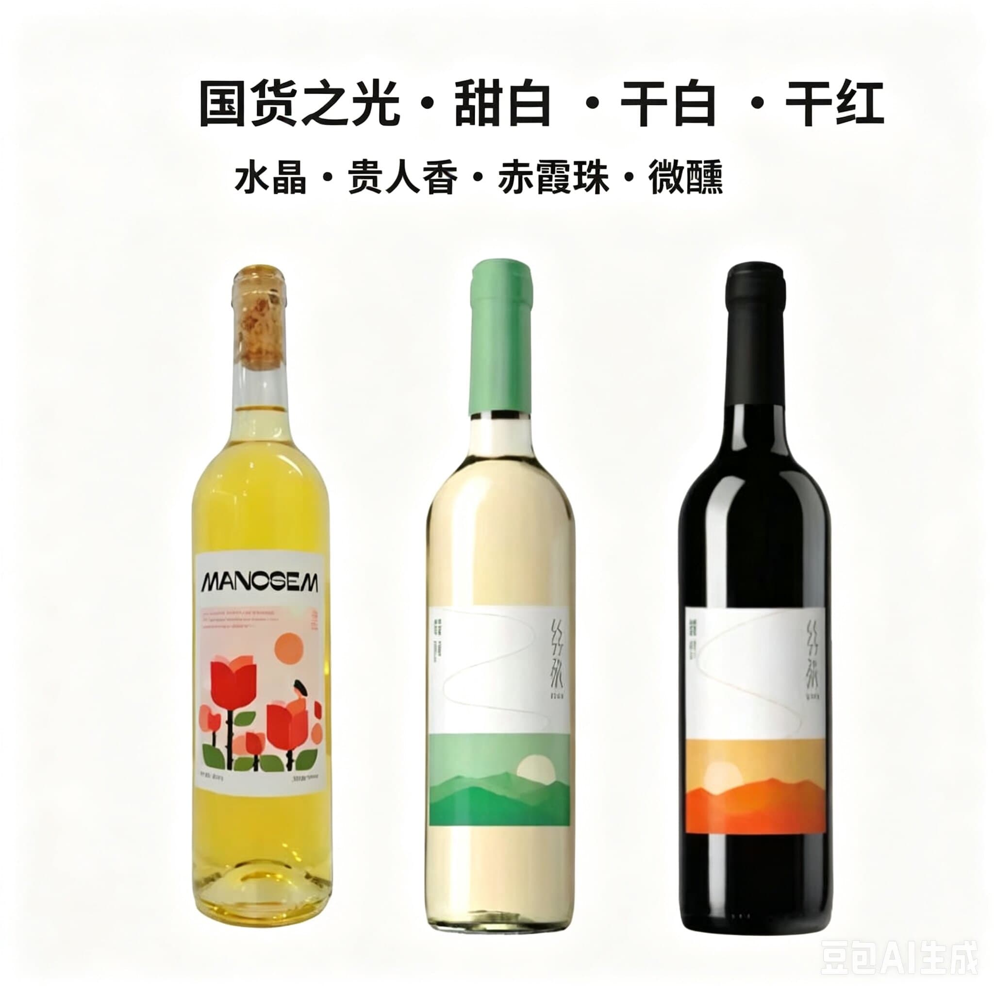 【唐庭霞露酒庄】丝旅贵人香干白 满盛水晶葡萄半甜白葡萄酒