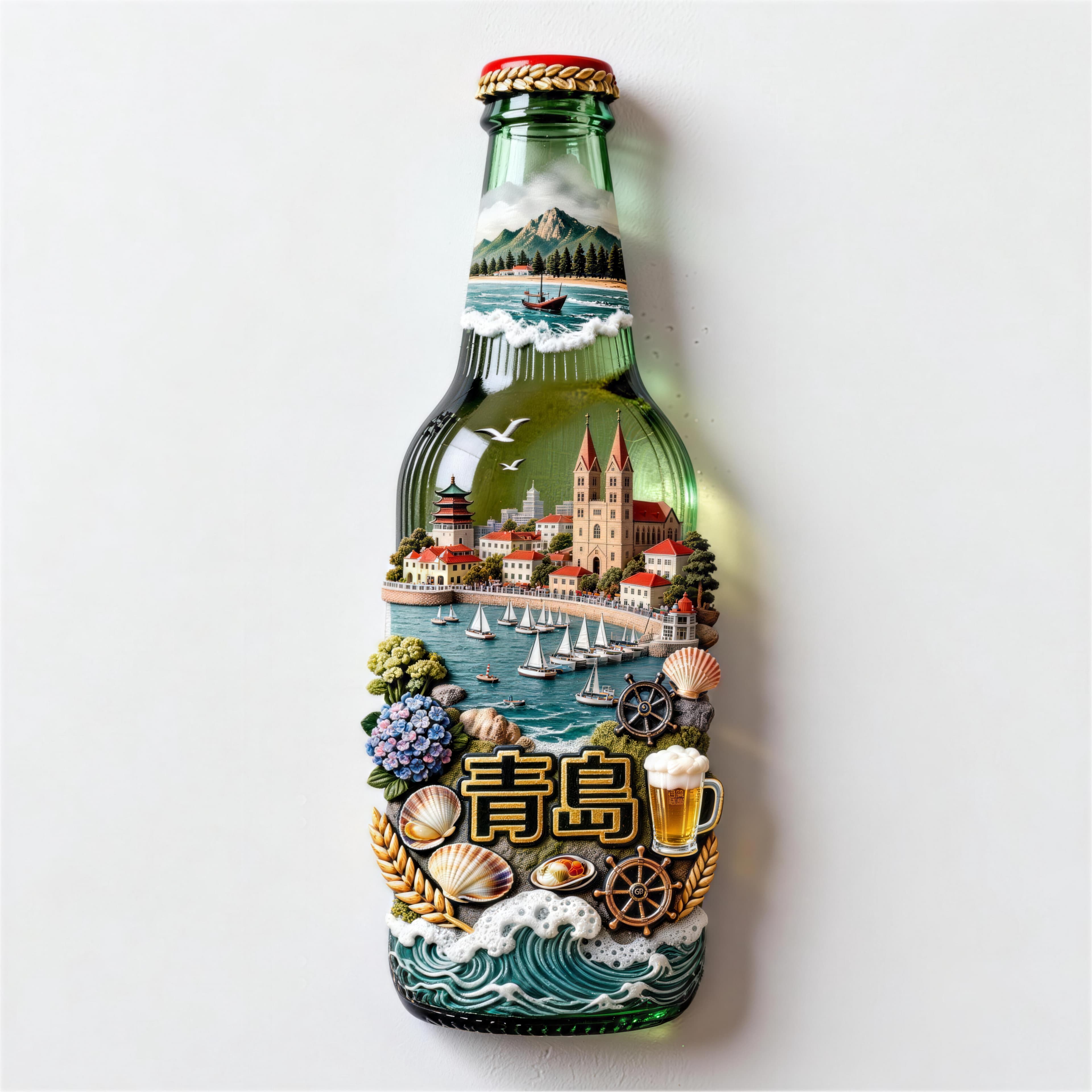 青岛金属磁吸冰箱贴城市景点伴手礼2026新款文创啤酒造型磁吸贴