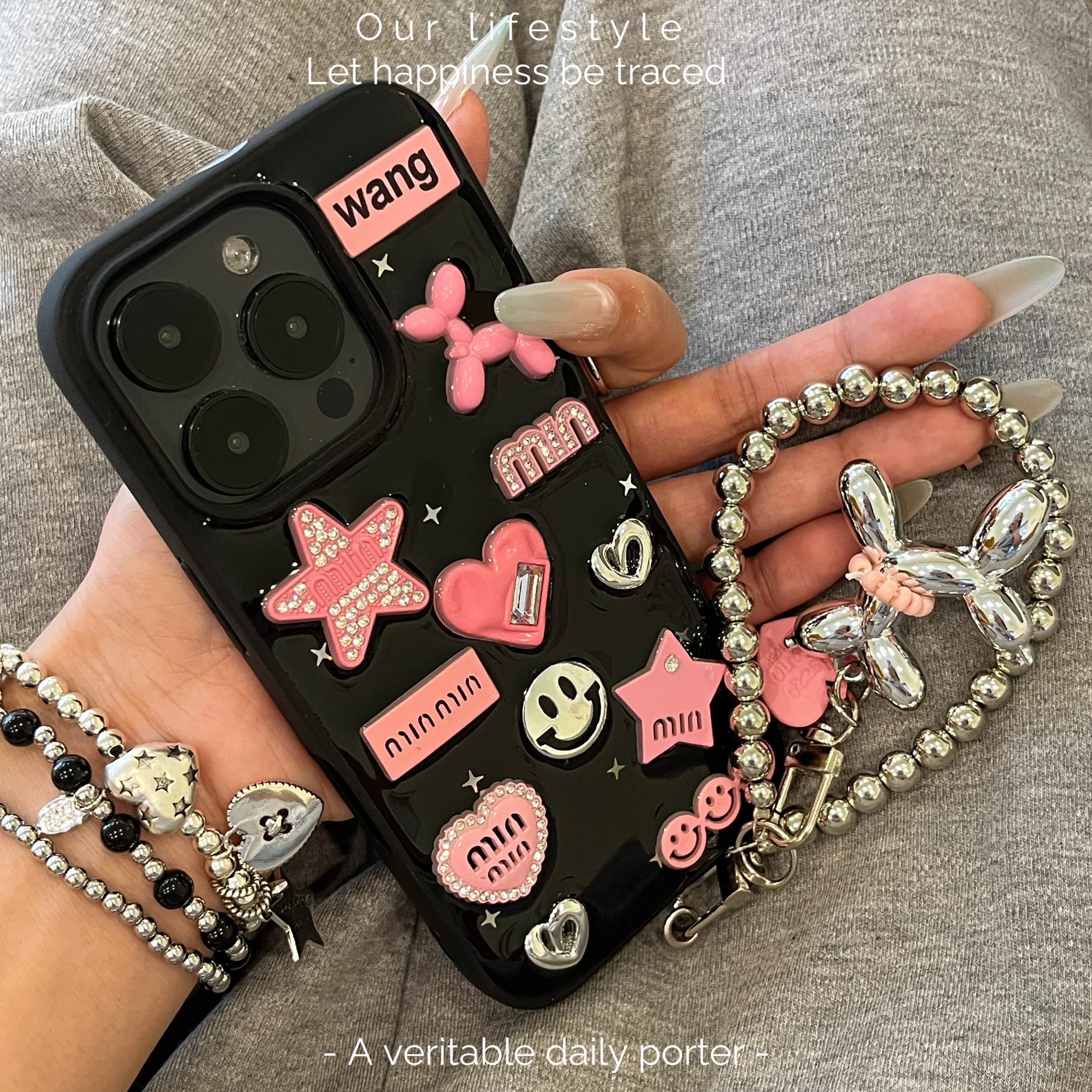 y2k甜酷辣妹立体气球狗适用苹果17 16promax手机壳iPhone15 14新款苹果13 12滴胶软壳11全包16e防摔Air保护套