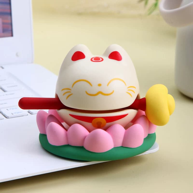 小木鱼敲情绪稳定神器招财猫木鱼玩具解压工位摆件装饰送朋友礼物