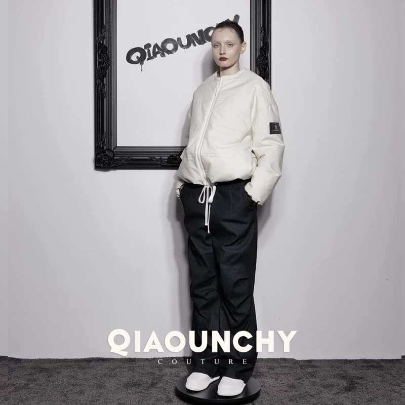 会跳舞的裤子 QIAOUNCHY俏云曦  蓝色洗水牛仔棉系带长裤