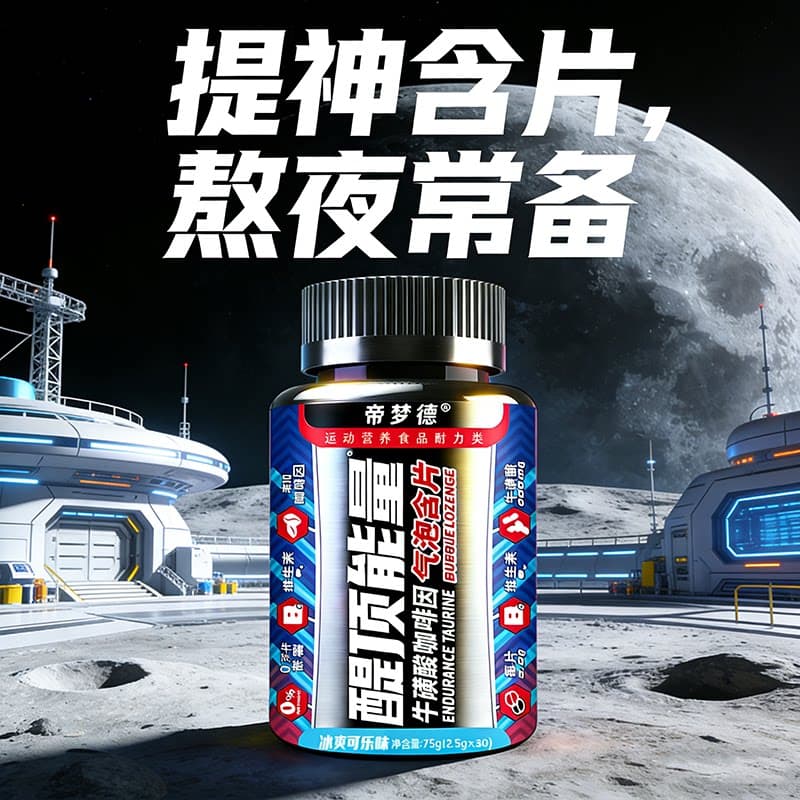 帝梦德咖啡因片学生上课学习司机开车加班熬夜电竞游戏提神含片