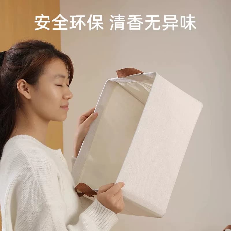 衣柜分层神器衣服收纳箱可水洗家用裤子整理盒筐布艺折叠储物箱
