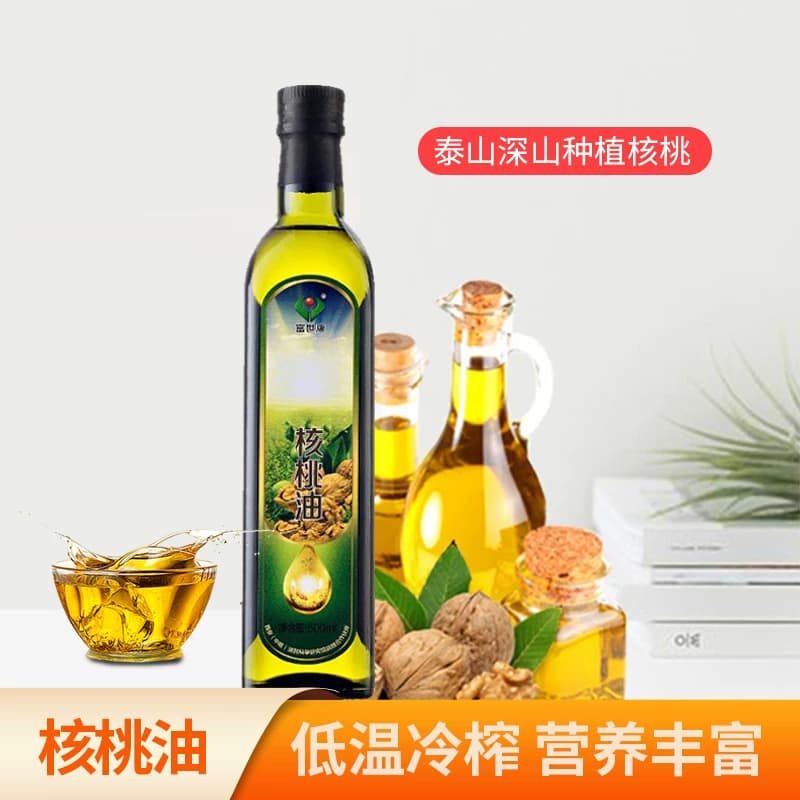 富世康初榨核桃油500ml 食用油冷榨山核桃油礼品