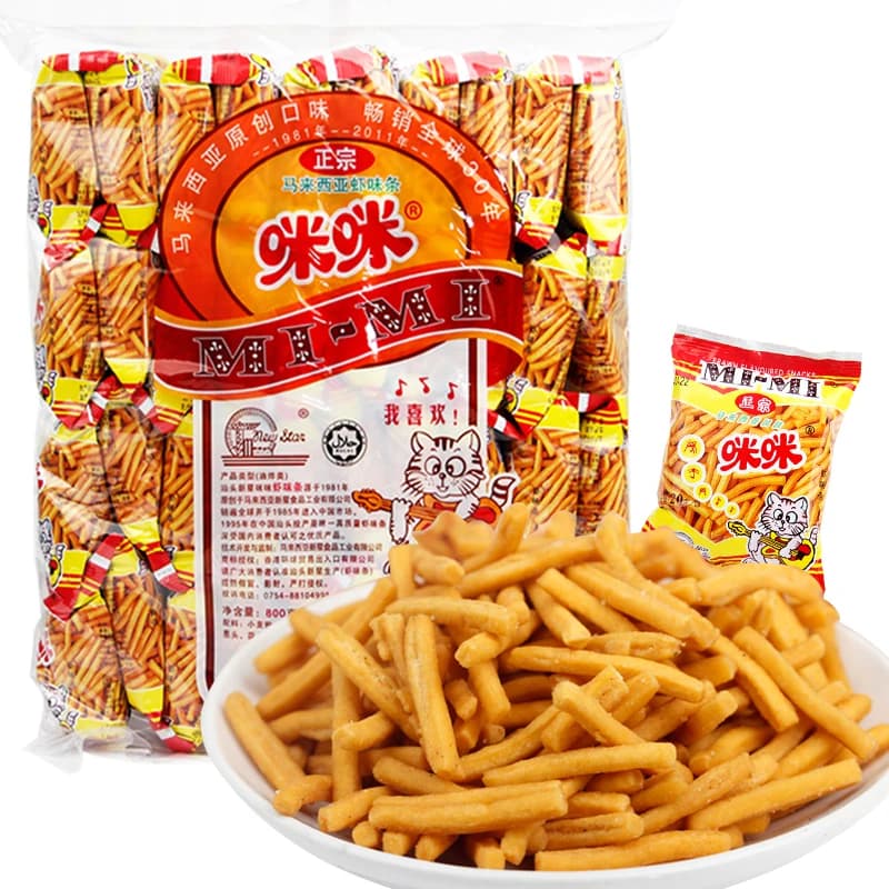 咪咪虾条正宗马来西亚风味40小包 8090后童年怀旧小卖部零食膨化