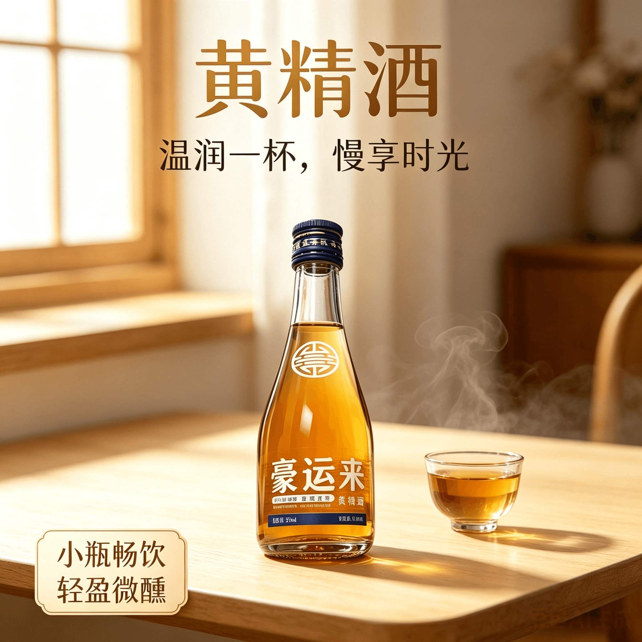 德意豪运来黄精酒38度125ml两瓶零糖零添加自饮口粮庆祝微醺低度