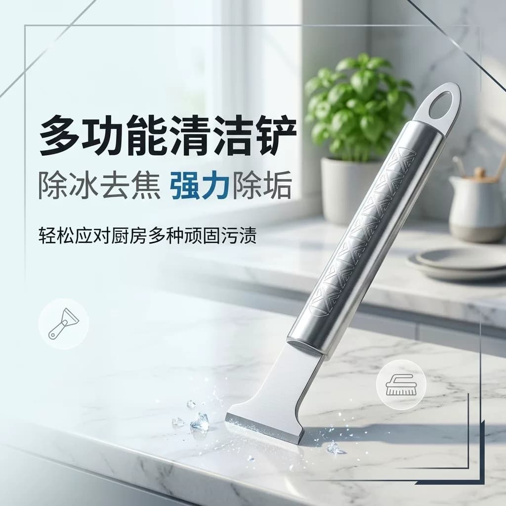 全钢冰箱除冰铲不锈钢材质坚固耐用轻松除霜还原冰箱大空间
