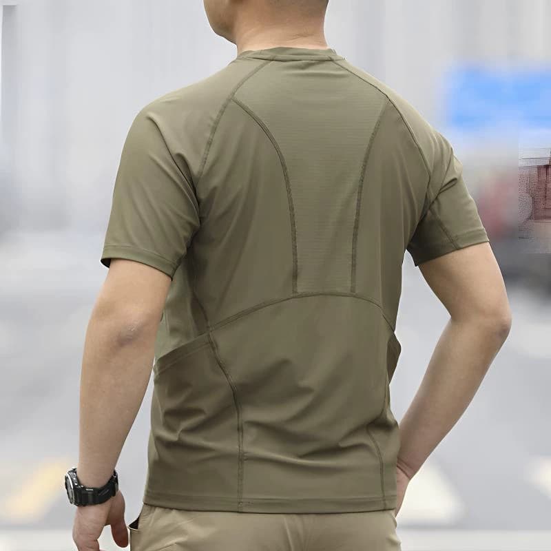 2026新款摩羯户外战术速干t恤男夏透气弹力运动跑步登山迷彩短袖