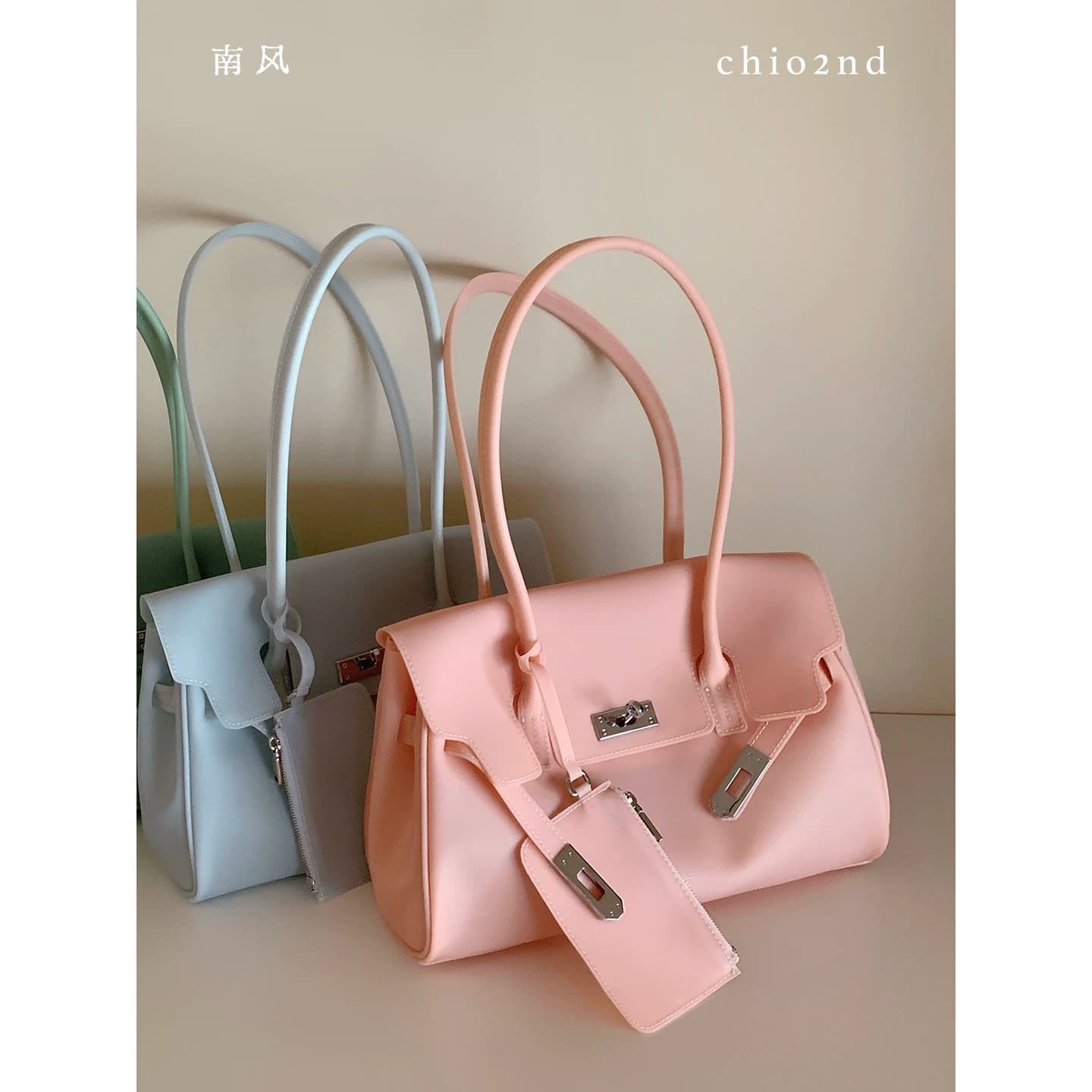 南风Chio2nd 蜜桃.长柄凯莉包包女款2026新款夏季手提单肩腋下包