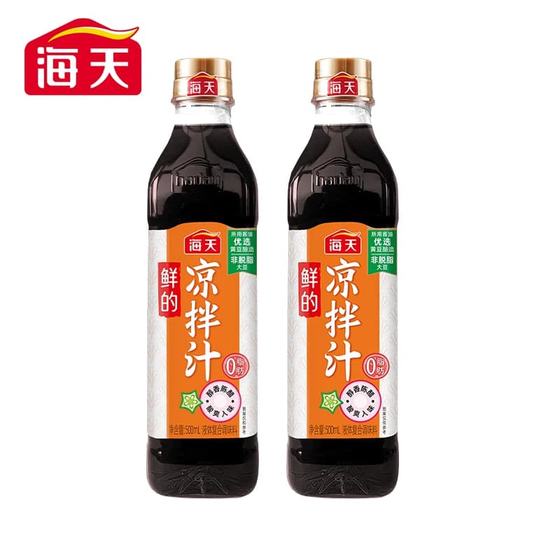 【芭芭农场】海天鲜的凉拌汁500mL*2瓶海鲜凉菜拌面0脂肪凉拌家用 - 缩略图2