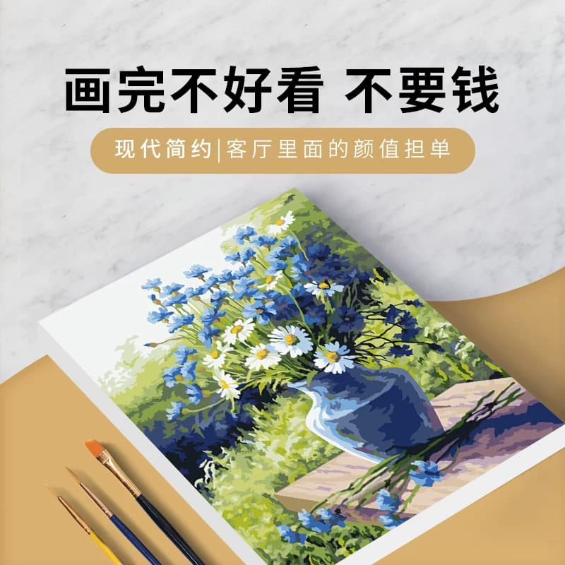 数字油画diy手绘填充手工丙烯画画填色治愈系高级感成人涂色解压 - 缩略图4