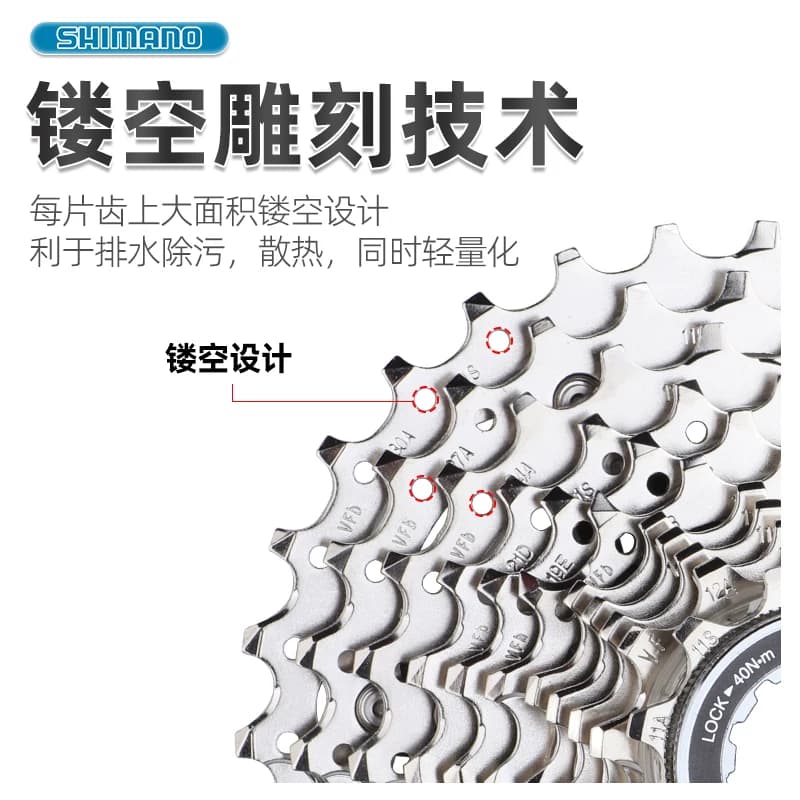 SHIMANO禧玛诺R7000 R8000公路车飞轮11/12速R8101卡式齿轮UT 105 - 缩略图4