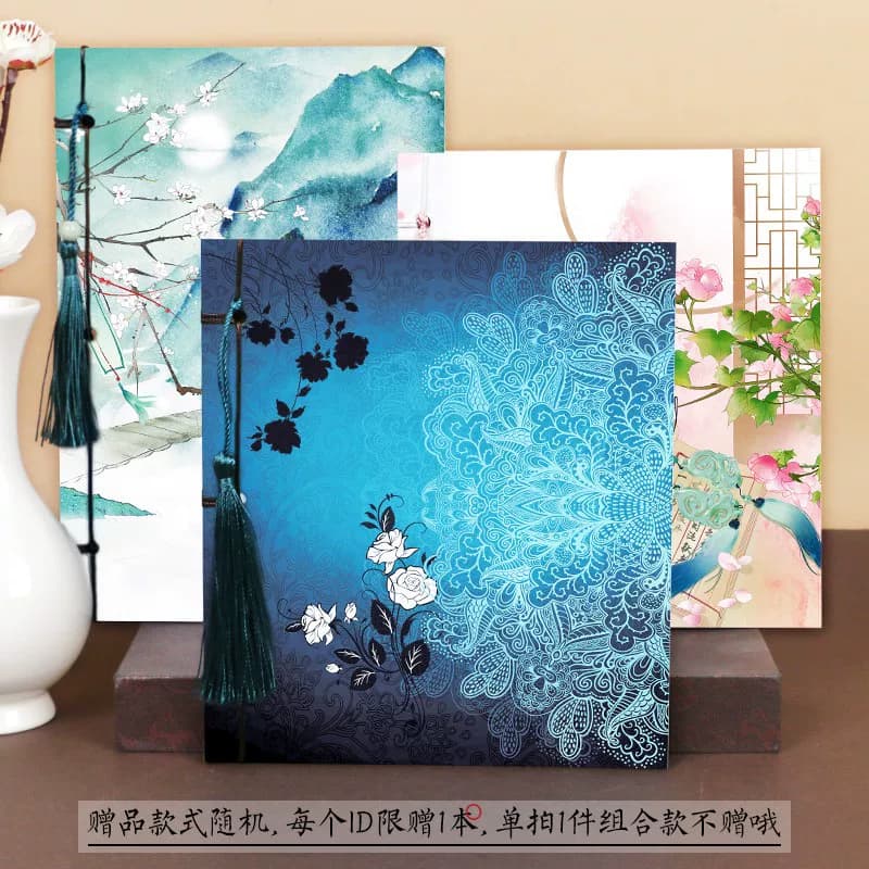 古风线装本手账笔记本子日记事本精致复古计划本学生文具空白牛皮 - 缩略图2