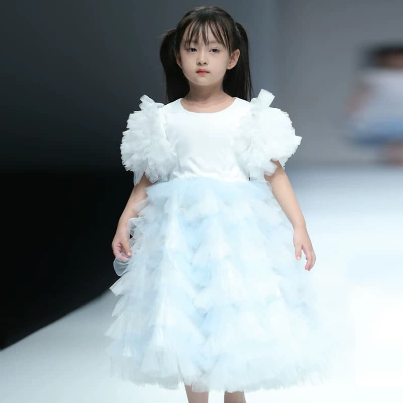 Hanakimi英国品牌高端定制女童公主裙赫本风高级儿童婚纱花童礼服 - 缩略图2