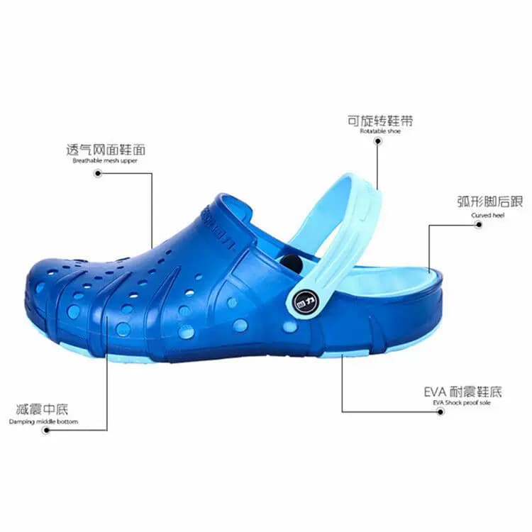 回力洞洞鞋耐磨男凉鞋水晶软底夏防水沙滩鞋轻便包头凉拖透气男鞋 - 缩略图3