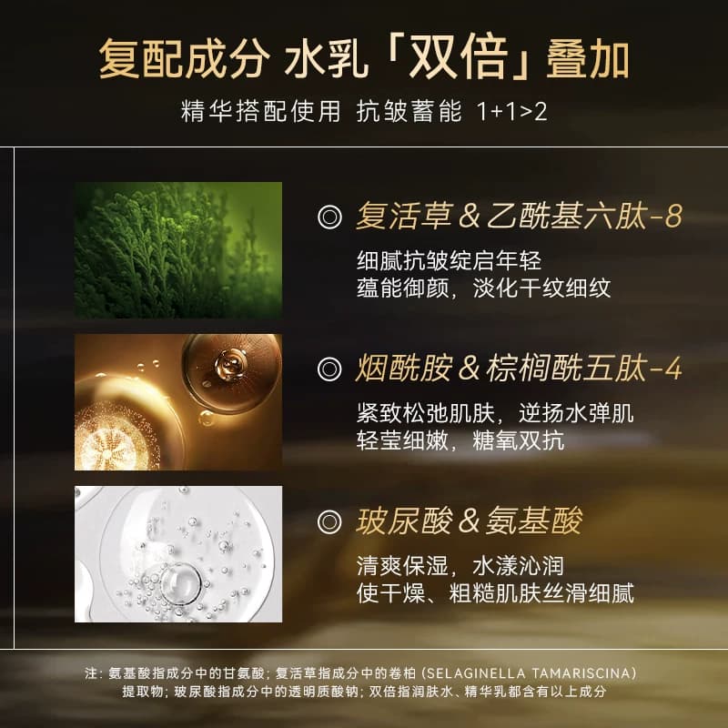 递欧复活草氨基酸嫩肤精华水乳套装抗皱紧致保湿滋润肌肤护肤礼盒 - 缩略图4