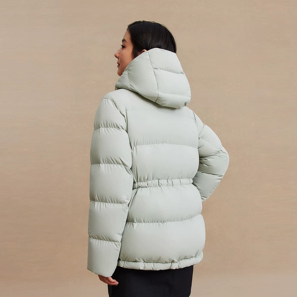 【白月光】波司登新款短款羽绒服女可拆卸帽后收腰弹力保暖显瘦 - 缩略图3