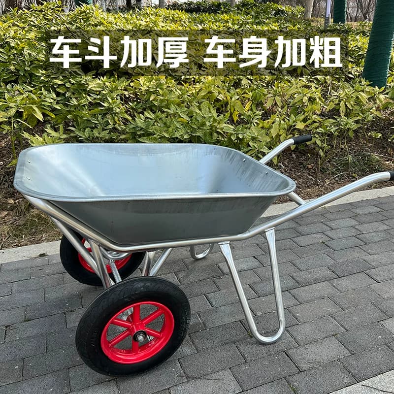 农用独轮小推车单轮货车推沙泥土花园垃圾建筑肥料工地手推车工具 - 缩略图4