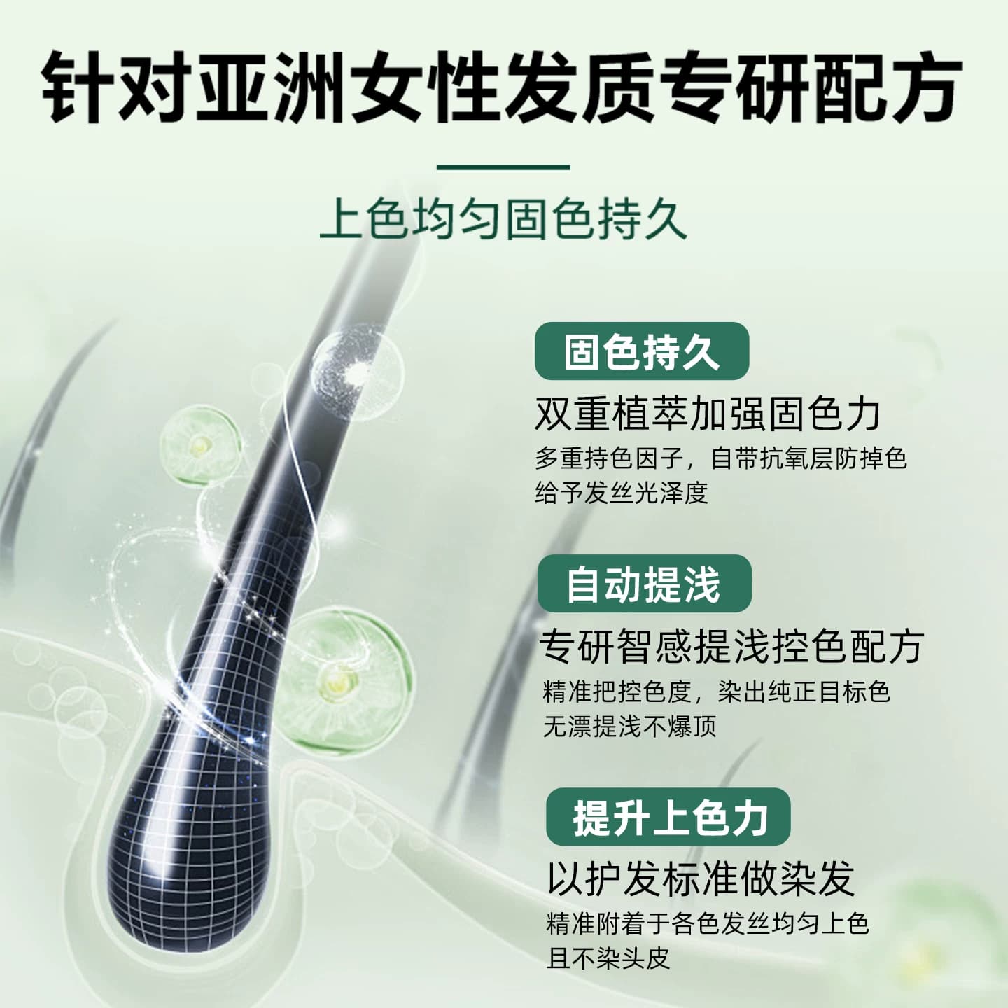 泡泡染发剂黑色天然植物不沾头皮官方旗舰店正品自己在家染发膏女 - 缩略图4