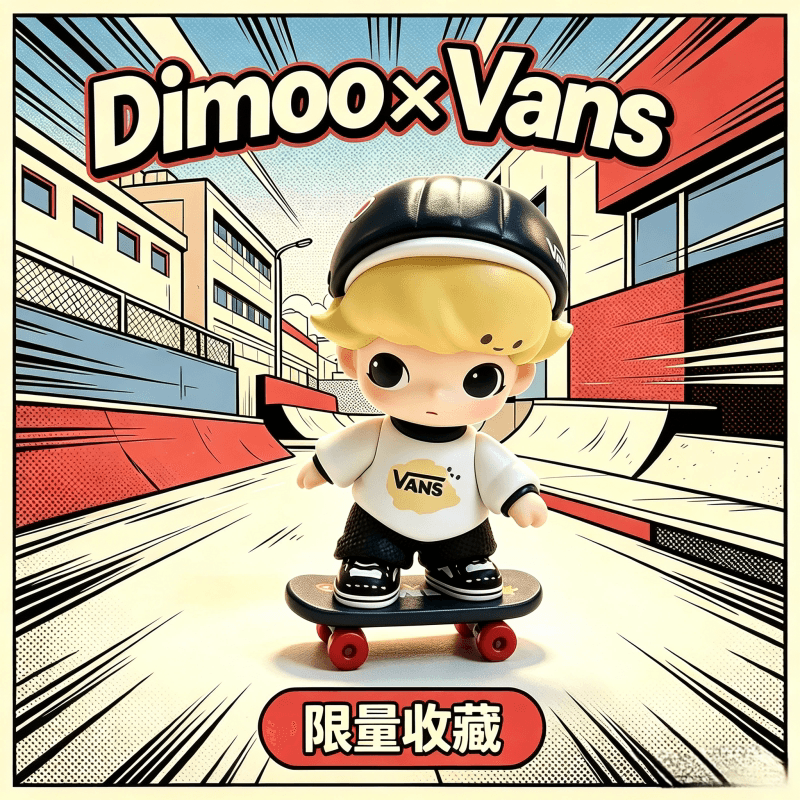 DIMOO×VANS联名潮玩手办摆件桌面收藏摆件逐梦之旅毕业季礼物品 - 缩略图2